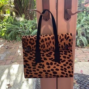 Gorgeous calf hair handbag by Suarez New York, made in Italy